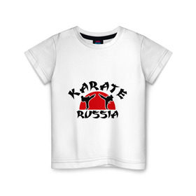 Детская футболка хлопок с принтом Карате , 100% хлопок | круглый вырез горловины, полуприлегающий силуэт, длина до линии бедер | каратэ