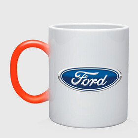 Кружка хамелеон с принтом Ford , керамика | меняет цвет при нагревании, емкость 330 мл | ford | авто | автобренды | автомобилистам | автомобиль | для автомобилистов | машины | тачки | форд | фордик