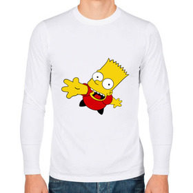 Мужской лонгслив хлопок с принтом Simpsons (8) , 100% хлопок |  | гомер