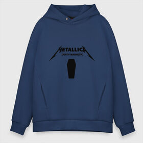 Мужское худи Oversize хлопок с принтом Metallica (4) , френч-терри — 70% хлопок, 30% полиэстер. Мягкий теплый начес внутри —100% хлопок | боковые карманы, эластичные манжеты и нижняя кромка, капюшон на магнитной кнопке | металлика