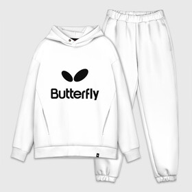 Мужской костюм хлопок OVERSIZE с принтом Butterfly ,  |  | buterfly | батерфляй | настольный теннис | ракетка | теннис | теннисный корт