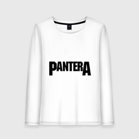 Женский лонгслив хлопок с принтом Pantera , 100% хлопок |  | metal | глэм | грув | группы | логотип | метал | трэш | хэви