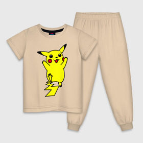 Детская пижама хлопок с принтом Покемоны5 , 100% хлопок |  брюки и футболка прямого кроя, без карманов, на брюках мягкая резинка на поясе и по низу штанин
 | Тематика изображения на принте: pokemon | пикачу | покемон | покемоны | покимон