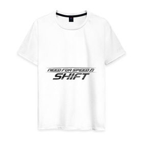 Мужская футболка хлопок с принтом Need for speed: SHIFT , 100% хлопок | прямой крой, круглый вырез горловины, длина до линии бедер, слегка спущенное плечо. | need for speed | nfs | shift | гонки | нфс