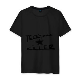 Мужская футболка хлопок с принтом Tecktonik killer 1 , 100% хлопок | прямой крой, круглый вырез горловины, длина до линии бедер, слегка спущенное плечо. | club | killer | tecktonik | клуб | клубные | тектоник