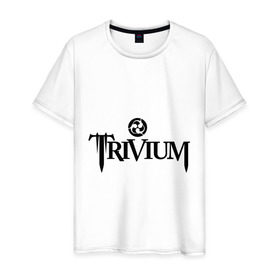 Мужская футболка хлопок с принтом Trivium , 100% хлопок | прямой крой, круглый вырез горловины, длина до линии бедер, слегка спущенное плечо. | 
