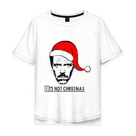 Мужская футболка хлопок Oversize с принтом Not Christmas , 100% хлопок | свободный крой, круглый ворот, “спинка” длиннее передней части | 