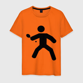 Мужская футболка хлопок с принтом Ping pong , 100% хлопок | прямой крой, круглый вырез горловины, длина до линии бедер, слегка спущенное плечо. | ping pong | игра в пин понг | пин понг
