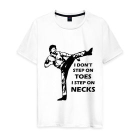 Мужская футболка хлопок с принтом Чак Норрис , 100% хлопок | прямой крой, круглый вырез горловины, длина до линии бедер, слегка спущенное плечо. | Тематика изображения на принте: chuck norris | чак норрис