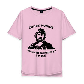 Мужская футболка хлопок Oversize с принтом Чак Норрис (2) , 100% хлопок | свободный крой, круглый ворот, “спинка” длиннее передней части | chuck norris | чак норрис