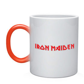 Кружка хамелеон с принтом Iron Maiden , керамика | меняет цвет при нагревании, емкость 330 мл | heavy metal | metal | rock | trash metal | метал | рок | рок группа | трэш метал | хеви метал