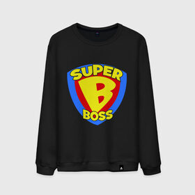 Мужской свитшот хлопок с принтом Супер-босс , 100% хлопок |  | super boss | босс | главный | начальник | руководитель | супер босс