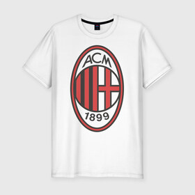 Мужская футболка премиум с принтом Милан , 92% хлопок, 8% лайкра | приталенный силуэт, круглый вырез ворота, длина до линии бедра, короткий рукав | milan | евро 2012 | милан | фк милан | футбол