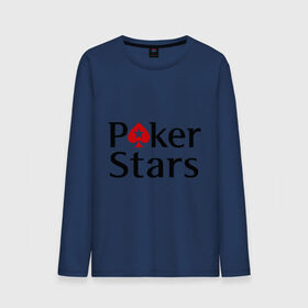 Мужской лонгслив хлопок с принтом Poker Stars , 100% хлопок |  | pokerstars