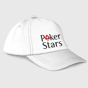 Бейсболка с принтом Poker Stars , 100% хлопок | классический козырек, металлическая застежка-регулятор размера | pokerstars