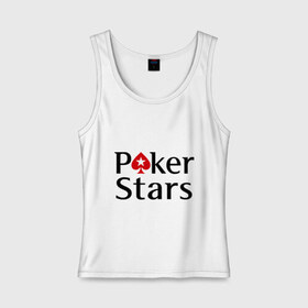Женская майка хлопок с принтом Poker Stars , 95% хлопок, 5% эластан |  | pokerstars