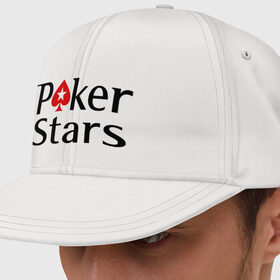 Кепка снепбек с прямым козырьком с принтом Poker Stars , хлопок 100% |  | Тематика изображения на принте: pokerstars