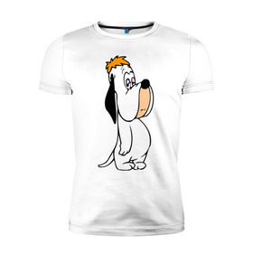 Мужская футболка премиум с принтом Droopy (1) , 92% хлопок, 8% лайкра | приталенный силуэт, круглый вырез ворота, длина до линии бедра, короткий рукав | droopy