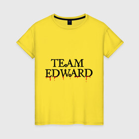 Женская футболка хлопок с принтом Edward team (2) , 100% хлопок | прямой крой, круглый вырез горловины, длина до линии бедер, слегка спущенное плечо | edward | new moon | twilight | затмение | кристен стюарт | новая луна | роберт паттинсон | сага | сумерки | эдвард