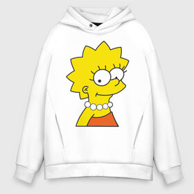 Мужское худи Oversize хлопок с принтом Lisa Simpson , френч-терри — 70% хлопок, 30% полиэстер. Мягкий теплый начес внутри —100% хлопок | боковые карманы, эластичные манжеты и нижняя кромка, капюшон на магнитной кнопке | simpsons | лиза симпсон | симпсоны | симсоны