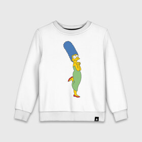 Детский свитшот хлопок с принтом Marge Simpson , 100% хлопок | круглый вырез горловины, эластичные манжеты, пояс и воротник | simpsons | симпсоны | симсоны