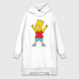 Платье-худи хлопок с принтом Bart Simpson (2) ,  |  | simpsons | барт | барт симпсон | симсоны | симспоны