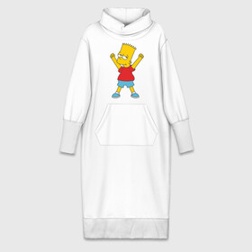 Платье удлиненное хлопок с принтом Bart Simpson (2) ,  |  | simpsons | барт | барт симпсон | симсоны | симспоны