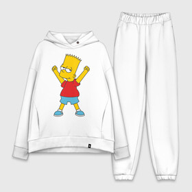 Женский костюм хлопок Oversize с принтом Bart Simpson (2) ,  |  | simpsons | барт | барт симпсон | симсоны | симспоны