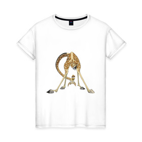 Женская футболка хлопок с принтом Мадагаскар (3) , 100% хлопок | прямой крой, круглый вырез горловины, длина до линии бедер, слегка спущенное плечо | madagascar | жираф | мадагаскар