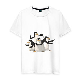 Мужская футболка хлопок с принтом Мадагаскар (8) , 100% хлопок | прямой крой, круглый вырез горловины, длина до линии бедер, слегка спущенное плечо. | madagascar | мадагаскар | пингвины