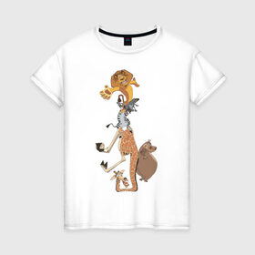 Женская футболка хлопок с принтом Мадагаскар (9) , 100% хлопок | прямой крой, круглый вырез горловины, длина до линии бедер, слегка спущенное плечо | madagascar | мадагаскар