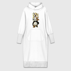 Платье удлиненное хлопок с принтом Кунг фу Панда (10) ,  |  | kung fu panda | panda | кунг фу | кунг фу панда
