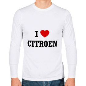 Мужской лонгслив хлопок с принтом I love Citroen , 100% хлопок |  | 