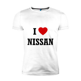 Мужская футболка премиум с принтом I love Nissan , 92% хлопок, 8% лайкра | приталенный силуэт, круглый вырез ворота, длина до линии бедра, короткий рукав | i love nissan | nissan | авто | автомобили | машины | нисан | ниссан | тачки | я люблю ниссан