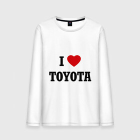 Мужской лонгслив хлопок с принтом I love Toyota , 100% хлопок |  | 
