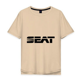 Мужская футболка хлопок Oversize с принтом Seat , 100% хлопок | свободный крой, круглый ворот, “спинка” длиннее передней части | авто | автолюбитель | автомобиль | водитель | марка | машина | сиат | тачка