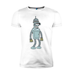 Мужская футболка премиум с принтом Futurama (6) , 92% хлопок, 8% лайкра | приталенный силуэт, круглый вырез ворота, длина до линии бедра, короткий рукав | futurama | бендер | футурама
