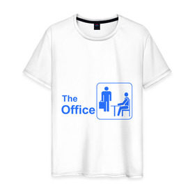 Мужская футболка хлопок с принтом The office , 100% хлопок | прямой крой, круглый вырез горловины, длина до линии бедер, слегка спущенное плечо. | Тематика изображения на принте: office | the office | the ofice | офис
