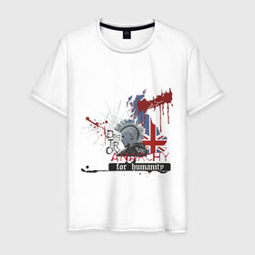 Мужская футболка хлопок с принтом Анархия(2) , 100% хлопок | прямой крой, круглый вырез горловины, длина до линии бедер, слегка спущенное плечо. | анархия | политические