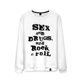 Мужской свитшот хлопок с принтом Sex and drugs and rock n roll (2) , 100% хлопок |  | drugs | rock | rocknroll | рок | рок н ролл | рокролл