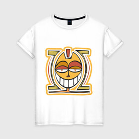 Женская футболка хлопок с принтом Egiptian Smile , 100% хлопок | прямой крой, круглый вырез горловины, длина до линии бедер, слегка спущенное плечо | egiptian smile | ethno | древний египет | египетский смайл | смайлик | этнический стиль | этно