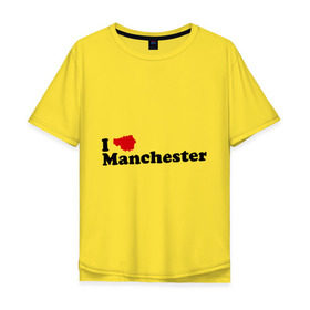 Мужская футболка хлопок Oversize с принтом Я люблю Манчестер Юнайтед , 100% хлопок | свободный крой, круглый ворот, “спинка” длиннее передней части | i love manchester united | manchester united | евро 2012 | манчестер юнайтед | манчестер я люблю манчестер | я люблю манчестер юнайтед