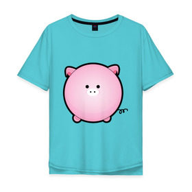 Мужская футболка хлопок Oversize с принтом Cute Puffy Animals (2) , 100% хлопок | свободный крой, круглый ворот, “спинка” длиннее передней части | cute puffy animals | животные | милые надутые | поросенок | свинка | свинья | хрюн | хрюшка