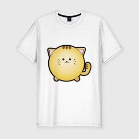 Мужская футболка премиум с принтом Cute Puffy Animals (4) , 92% хлопок, 8% лайкра | приталенный силуэт, круглый вырез ворота, длина до линии бедра, короткий рукав | 
