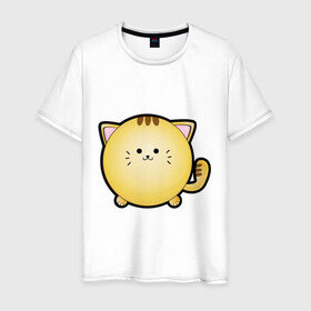 Мужская футболка хлопок с принтом Cute Puffy Animals (4) , 100% хлопок | прямой крой, круглый вырез горловины, длина до линии бедер, слегка спущенное плечо. | 