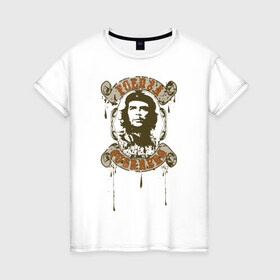 Женская футболка хлопок с принтом Che Guevara , 100% хлопок | прямой крой, круглый вырез горловины, длина до линии бедер, слегка спущенное плечо | 