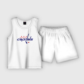 Детская пижама с шортами хлопок с принтом Washington Capitals ,  |  | washington capitals | вашингтон капиталс | лига | нхл | хокей | хоккей