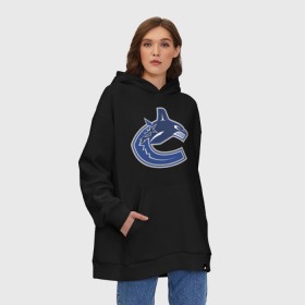 Худи SuperOversize хлопок с принтом Vancouver Canucks , 70% хлопок, 30% полиэстер, мягкий начес внутри | карман-кенгуру, эластичная резинка на манжетах и по нижней кромке, двухслойный капюшон
 | nhl | vancouver canucks | ванкувер | ванкувер хоккей | нхл | хоккей | хоккейная лига