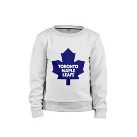 Детский свитшот хлопок с принтом Toronto Maple Leafs , 100% хлопок | круглый вырез горловины, эластичные манжеты, пояс и воротник | Тематика изображения на принте: 