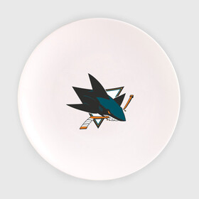 Тарелка 3D с принтом San Jose Sharks , фарфор | диаметр - 210 мм
диаметр для нанесения принта - 120 мм | Тематика изображения на принте: национальная хоккейная лига | нхл | сан хосе шаркс